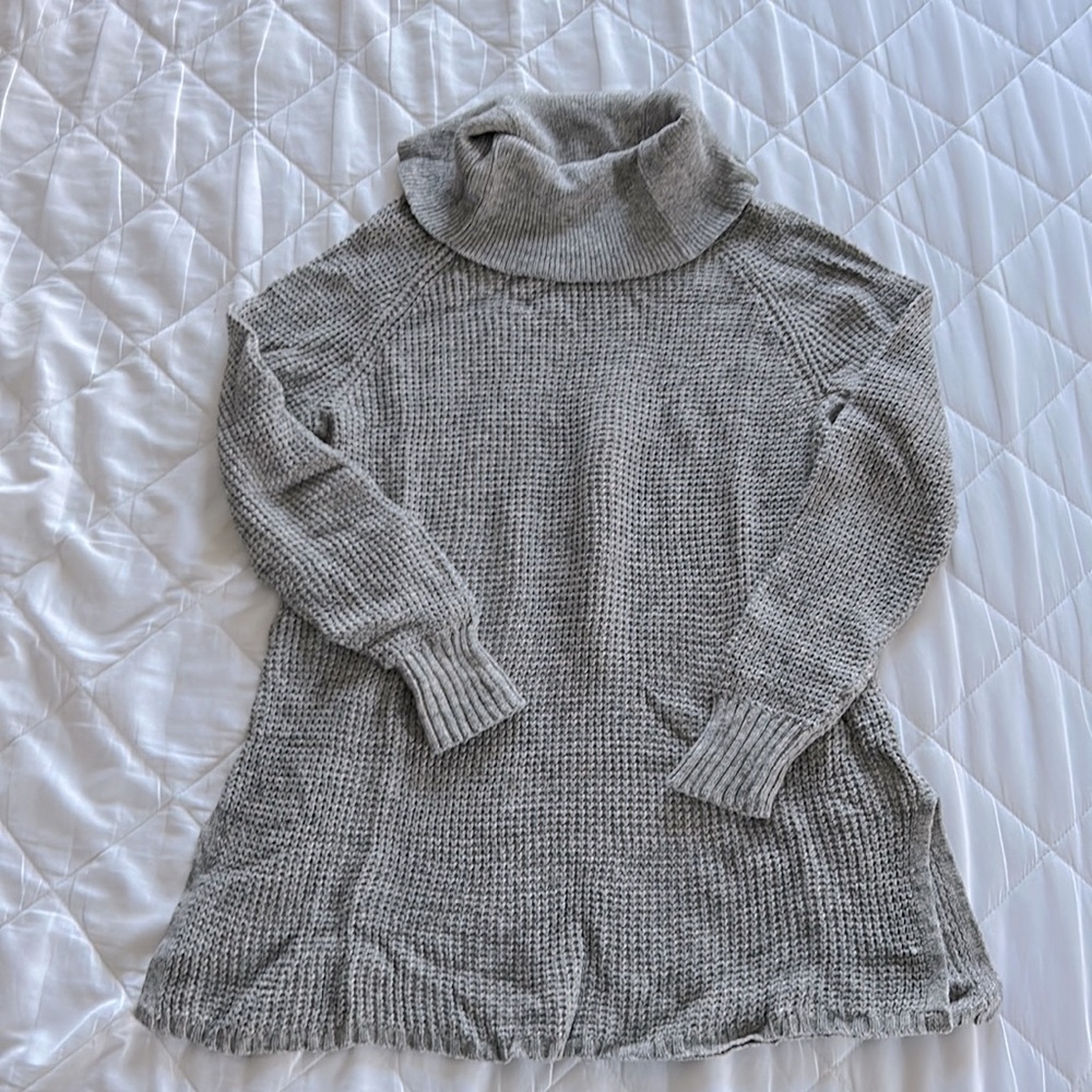 Gray Cowl Neck Sweater